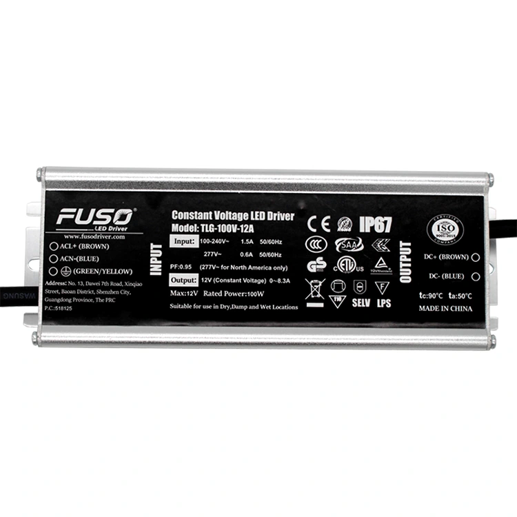 Hoge PF 12v 100w constante spanning led-driver