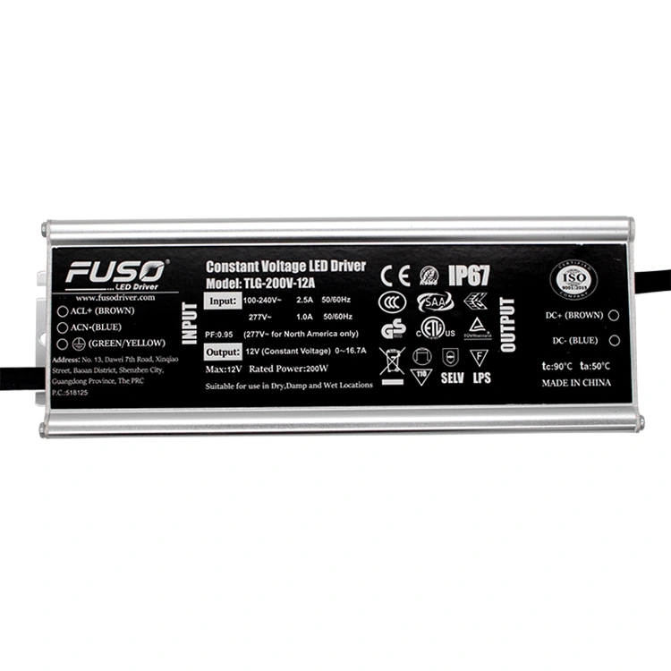 Hoge PF 12v 200w constante spanning led-driver