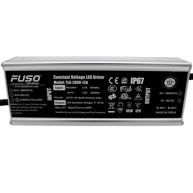 Hoge PF 24v 200w constante spanning led-driver