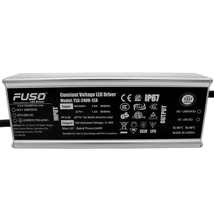 Hoge PF 24v 240w constante spanning led-driver