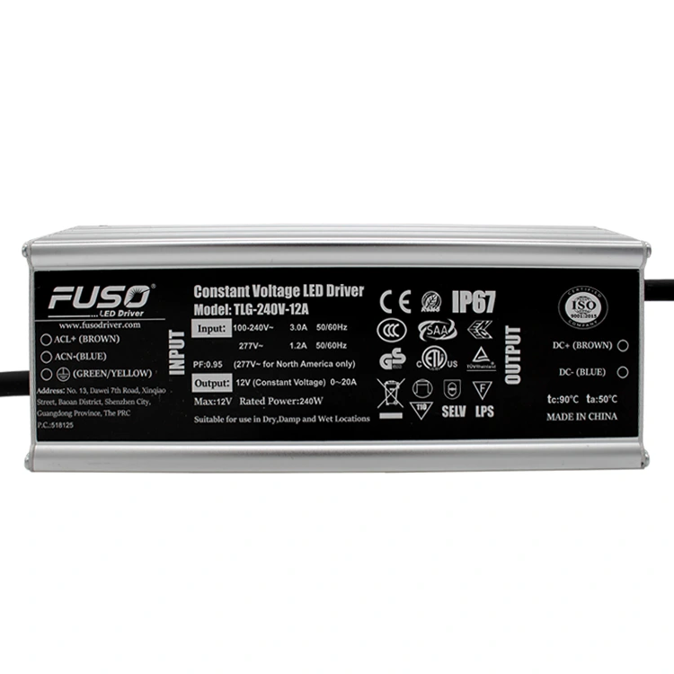 Hoge Pf 24v 240w constante spanning led-voeding