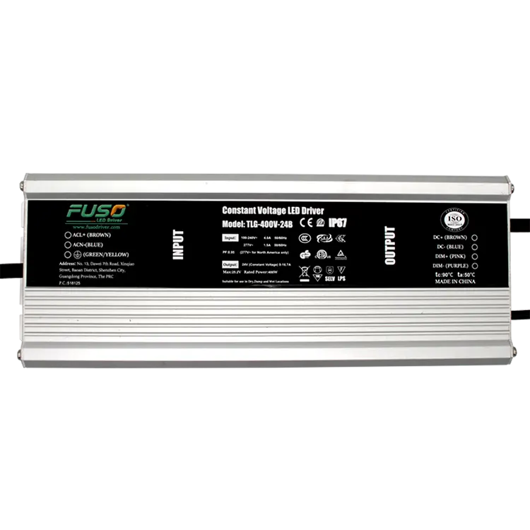 Hoge PF 24V 400w constante spanning led-driver