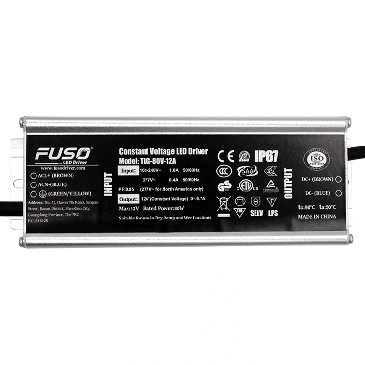 Hoge PF 24v 80w constante spanning led-driver